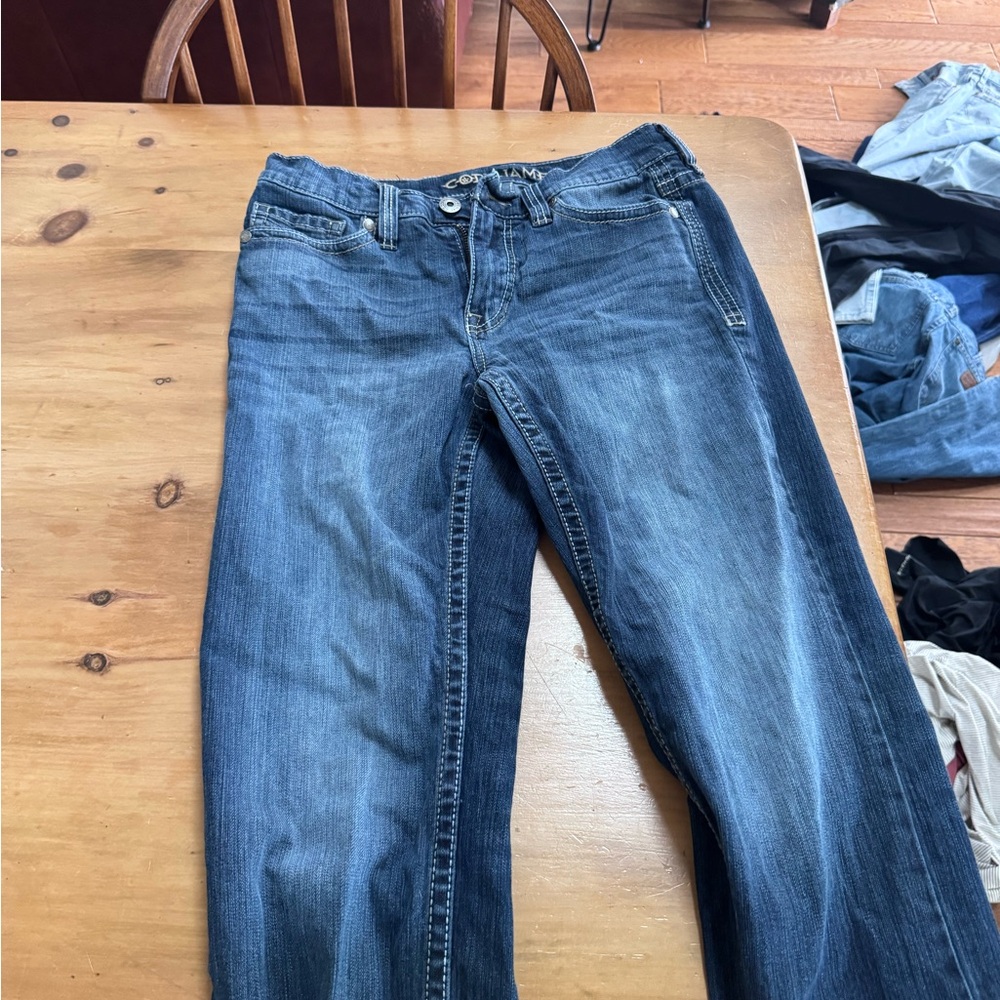 Cost James slim boot cut moon wash